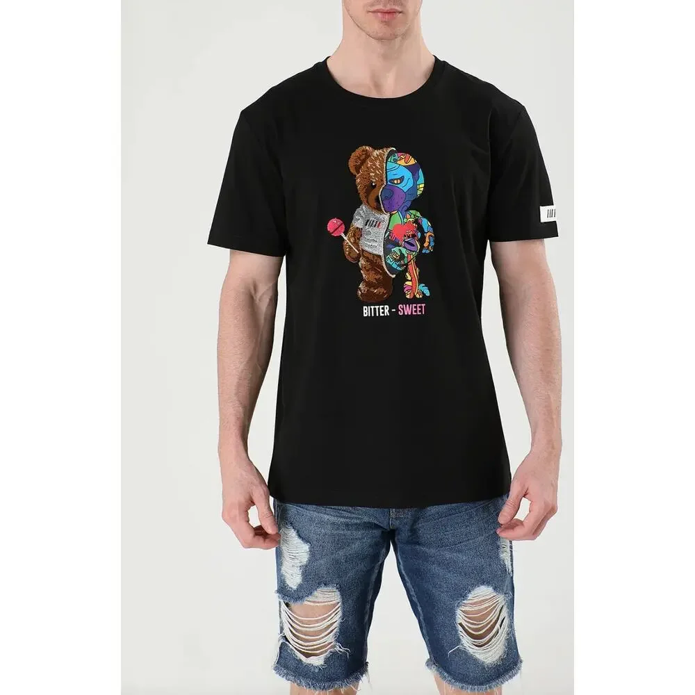 Fifth loop BITTER-SWEET Bear 3 D Graphic Mens T-shirt size XL